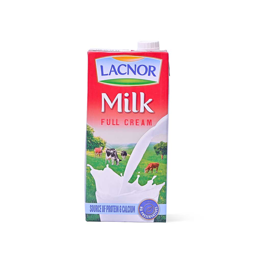 Lacnor Milk Full Cream 12 x 1 Ltr 
